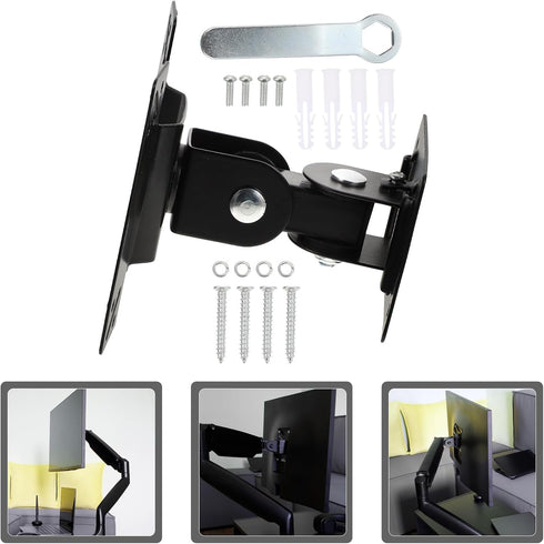 NUOBESTY 360-degree 14-27 Inch Universal Rotatable Monitor Mount Stand Metal Shaft for LCD Screens, Wall Mount Bracket