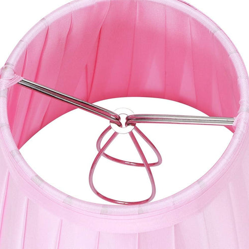 6Pcs E14 Chandelier Lampshade, Household Modern Clip On Fabric Lampshade Small Lamp Shade Pink Droplight Wall Lamp
