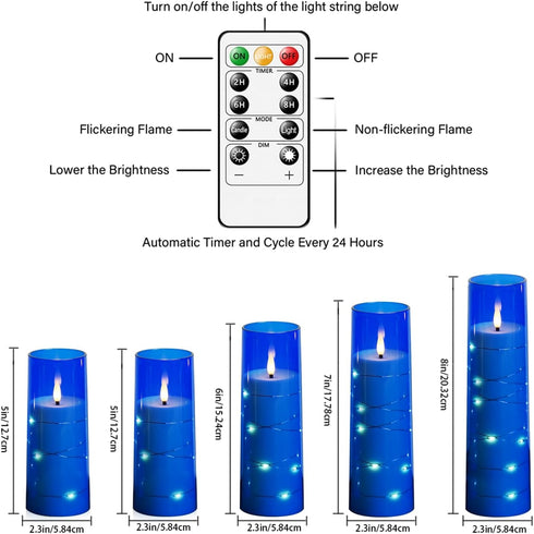 5 kakoya Flameless LED Candles with Timer Pc Flickering Flameless Candles for Romantic Ambiance and Home Decoration