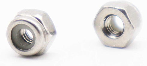 binifiMux 100pcs M2 x 0.4mm 304 Stainless Steel Nylock Self Locking Nuts