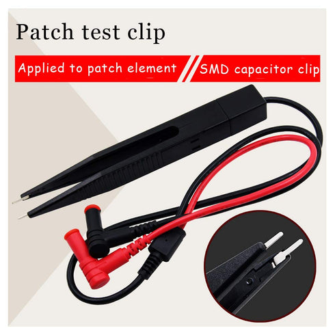 2PCS SMD LCR Chip Test Clip Capacitance Inductor Resistance Test Clip Meter Lead Probe Multimeter Tweezer