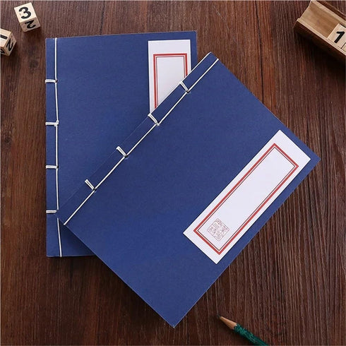 60 5.6x8 Inch Sheets Antique Lined Bound Notebooks Calligraphy Vintage Notepad Writing Book Stationary(Brown)
