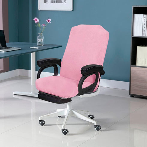 SARAFLORA Office Chair Cover- Large, Pink Removable Computer Chair Cover for Office Chair with Zipper for Universal