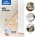 HOMOTEK 4 Pack Heavy Duty Solid Rigid Door Stop - Zinc Die Cast Door Stopper with Soft Rubber Tip, Gold