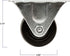 Heavy Duty Rubber Caster Wheel with Rigid Non-Swivel Top Plate - 3-Inch, 225 lb Load Capacity
