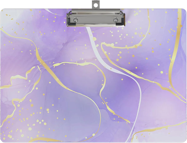 Clipboard Landscape Wooden A4 Size 9" x 12.5" Cute Horizontal Clipboards with Low Profile Clip for Drawing Office
