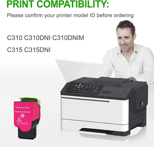 Remanufactured C310 C315 Toner Cartridge Replacement 006R04358 for Xerox C310 C315 (1-Pack Magenta)