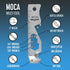 Keyport MOCA 10-in-1 Keychain Multitool, Stainless EDC Multi Tool: Pry Bar, Bottle Opener, Screwdriver & More
