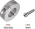 HARFINGTON 2pcs Aluminum Alloy Shaft Collar Set, 25mm Bore, 50mm OD, 15mm Width, for Wheel Barrow Axle, Gearbox