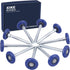 XiKe 10 Pack Blue 2" Nylon Garage Door Roller with 4" Stem, Quiet and Durable, High Load