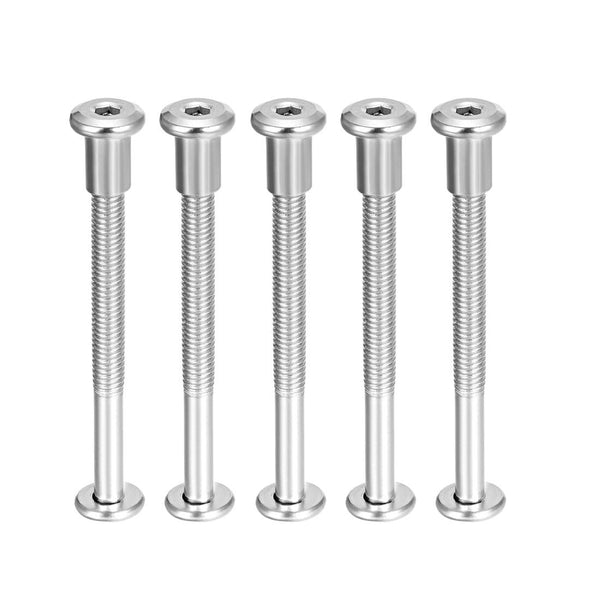 uxcell 5 Sets Screw Post for 5/16"(8mm) Hole Dia, Male M6x70mm Belt Buckle Binding Bolts Leather Fastener Stainless