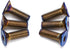 6pcs Steering Wheel Screw Bolts Taper M5×0.8 Length 15mm, Burnt Titanium Finish Flat Head