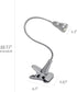 LD2015-SLV 1W Simple Designs LED Gooseneck Clip Light Desk Lamp