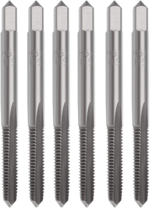 M6 x 1mm Metric Machine Tap, RUIAN HSS Right Hand Threading Screw Tapping Tool 6Pcs with 3 Straight Flutes