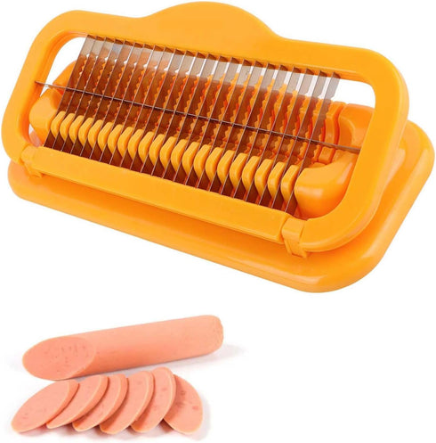 Kukyller 8.27in Hot Dog Slicing Tool, Stainless Steel Sausage Cutter Hot Dog Slicer Sausage Cutter Hotdog Sausage