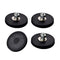 ULIBERMAGNET 4Pack Rubber Coated Neodymium Magnets, Strong 24LB M6 Male Thread Stud, Anti-Scratch Mounting Magnets