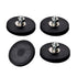 ULIBERMAGNET 4Pack Rubber Coated Neodymium Magnets, Strong 24LB M6 Male Thread Stud, Anti-Scratch Mounting Magnets