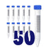 Conical Centrifuge Tubes 15mL, 50 Pack Plastic Test Tube with Screw Caps, Sterile Test Tubes with Lids