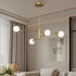 EUGITRAINS 4-Lights (Bulbs Gold Modern Sputnik Chandelier, Mid Century Chandeliers Flush Mount Sputnik Lights Fixture