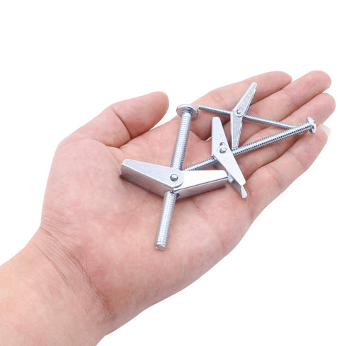 24 Pieces Toggle Bolt and Wing Nut for Hanging Heavy Items on Drywall - 1/8 Inch, 3/16 Inch, 1/4 Inch