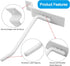 Waziaqoc 32PCS 4Inch Length White Slatwall Hooks, Heavy Duty Metal Slat Wall Display Panel Accessories for Garage and
