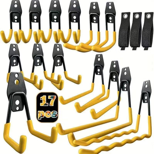 SAMRELAX 17 PCSHeavy Duty Wall Mount Tool Organizer Rack Metal Storage For Garage,