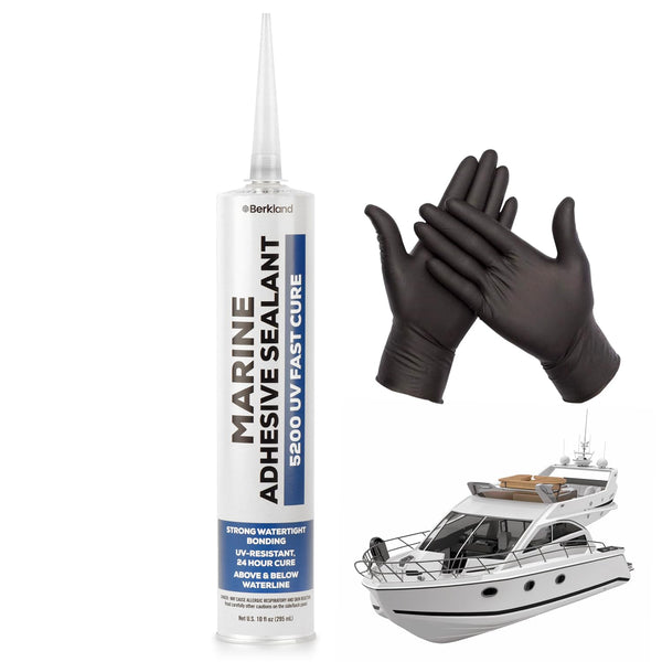 10 oz Marine Adhesive Sealant 5200, Fast Cure, Permanent Watertight Bonding, UV Resistant