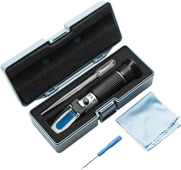 VGVGV Brix Refractometer, Seawater Refractometer ATC 0-10% Salinity 1.000-1.070 Salt Specific Gravity Seawater