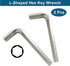 2 Pcs 12mm Hex Key Wrench Set, Small L Shaped Allen Key Wrench, Hexagon Spanner for Bike, Furniture Repair