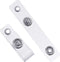 Clear ID Badge Holder Strap, Plastic Badge Strap with Snap and Eyelet Vinyl Clips for Card Holder (50 Pieces)