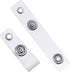 Clear ID Badge Holder Strap, Plastic Badge Strap with Snap and Eyelet Vinyl Clips for Card Holder (50 Pieces)