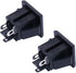 weideer 3Pcs 3 Pins US Power Socket Plug Panel AC 15A 125V Panel Mount Outlet Industrial Plug Female Connectors Adapter K-019