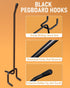 INCLY 120 Pack Black Pegboard Hooks, 4/6/8 Inch Accessories for 1/8“ and 1/4" Pegboard Hanging Tools
