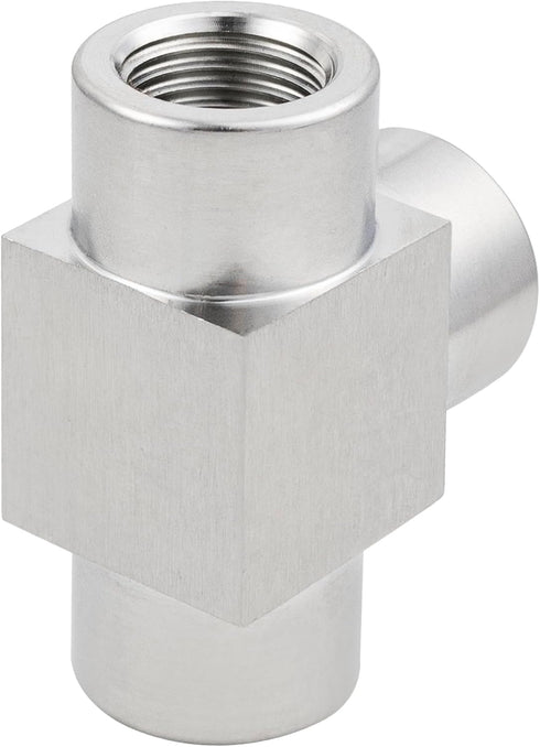 Metalwork 316 Stainless Steel Pipe Fitting Tee, 3/8" NPT Female x 3/8" NPT Female x 3/8" NPT Female, 1 Pc