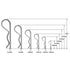 24 Pcs Cotter Pin Assortment Kit, Heavy Duty Zinc Plated Spring Fastener Kit for Hitch Pin Lock System