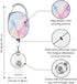 Badge Reels Retractable, Double Sided Color Print Pattern Badge Holders with Keychain and Clip