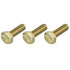 Hex Head Screw Bolt (M10-1.5x35mm) 3Pcs, Brass Fully Threaded Solid Hex Bolts for Machinery Repair