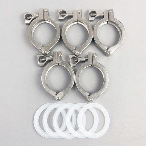 HNIGLLEEHN 1pc 304 Applications(4In) Stainless Steel Tri Clamp with Wing Nut - Sanitary Pipe Fittings for Food