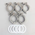 HNIGLLEEHN 1pc 304 Applications(4In) Stainless Steel Tri Clamp with Wing Nut - Sanitary Pipe Fittings for Food
