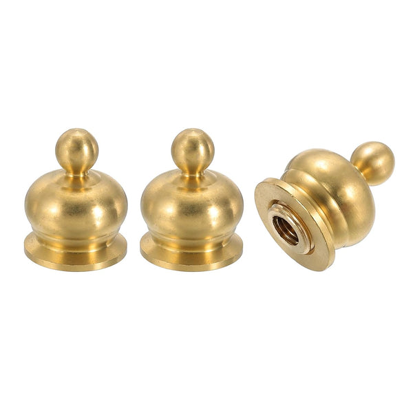 PATIKIL 18 x 22mm Lamp Finials Caps Knob, 3 Set Solid Brass Lamp