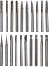 20pcs Solid Carbide Burr Set - 1/8 Shank Double Cut Tungsten Carbide Files for Rotary Drill by YEEZUGO