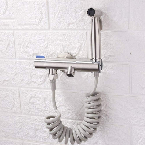 IIUUAYUVI for Silver Faucet Spray Shower Unique Connection Hose,Premium Stainless Steel Best for
