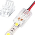 40 Pieces RGB LED Light Strip Connectors, Unwired Gapless Solderless Adapter Terminal Extension Waterproof