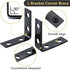 HOME MASTER HARDWARE Sets, 1-1/2 20 Pack,Black L Bracket Corner Brace " Right Angle Bracket, Metal L Brackets