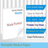 Vinyl Sticker Paper Waterproof Label, Printable Vinyl for Inkjet Printer and Cricut Maker, 20 Sheets