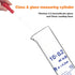 Thick Glass Graduated Cylinder, Measuring Liquid Lab Hexagon Base, 100ML with Cylinder Brush