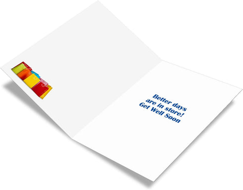 NobleWorks Funny Get Well Greeting Card, Hilarious Feel Better Notecard with Envelope, Retail Therapy