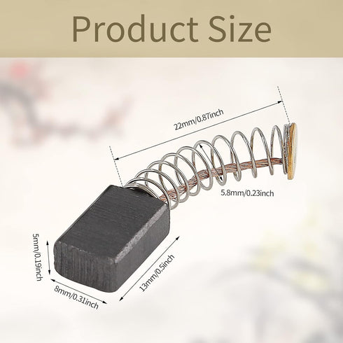 20Pcs 12 x 8 x 5mm Carbon Brushes with Spring Wires Motor Electric Carbon Brushes Replacement Power Tools for Electric Motors