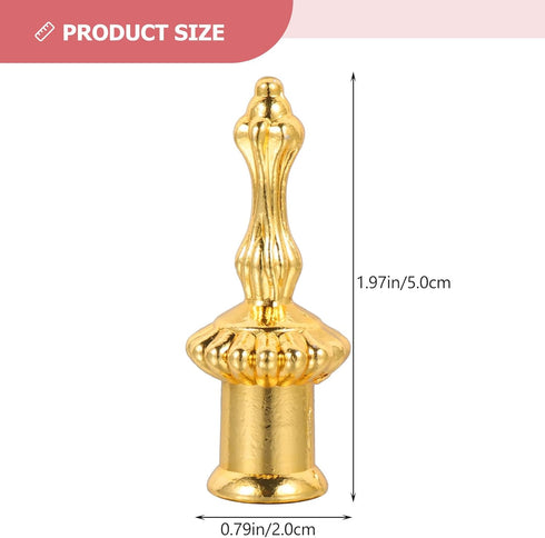 LIFKOME Set 4 1.96X0.78 Inches Lamp Finial Caps of - Solid Zinc Alloy Lamp Shade Holder Knobs for Table and Floor Lamps