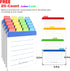 Business Card Holder - Bamboo Organizer with 5 Compartments for 600 Cards, Wood Desk Organizer, 4.5’’W x 10.4’’D